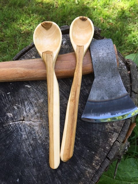 Spoon carving on Alderfen Marshes